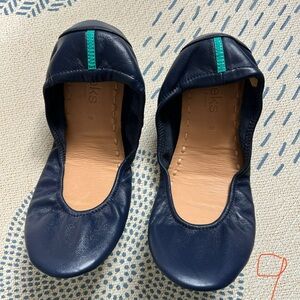 Tieks California Navy Italian Leather Ballet Flats size 9